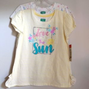 2 pack of girls short sleeve shirts size 8